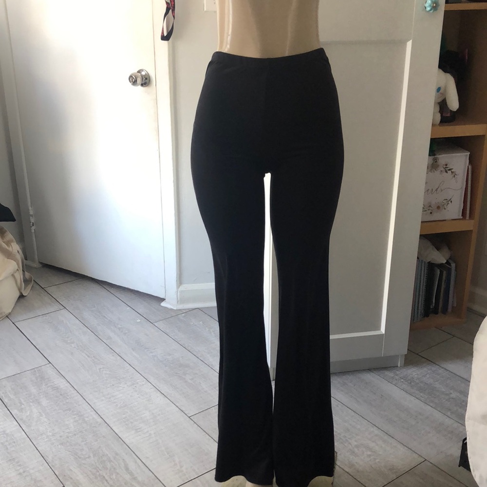 Black bead suede leggings size M